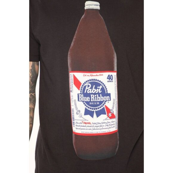 Pabst Blue Ribbon PBR 40oz Short Sleeve Tee T-Shirt Men's Size Medium - Picture 3 of 4